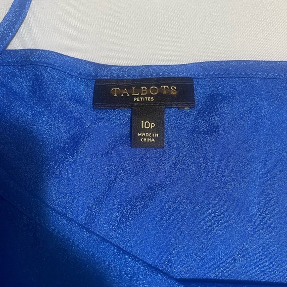 NWOT. Talbots Blue Sleeveless Asymmetrical Camisole - Picture 9 of 11